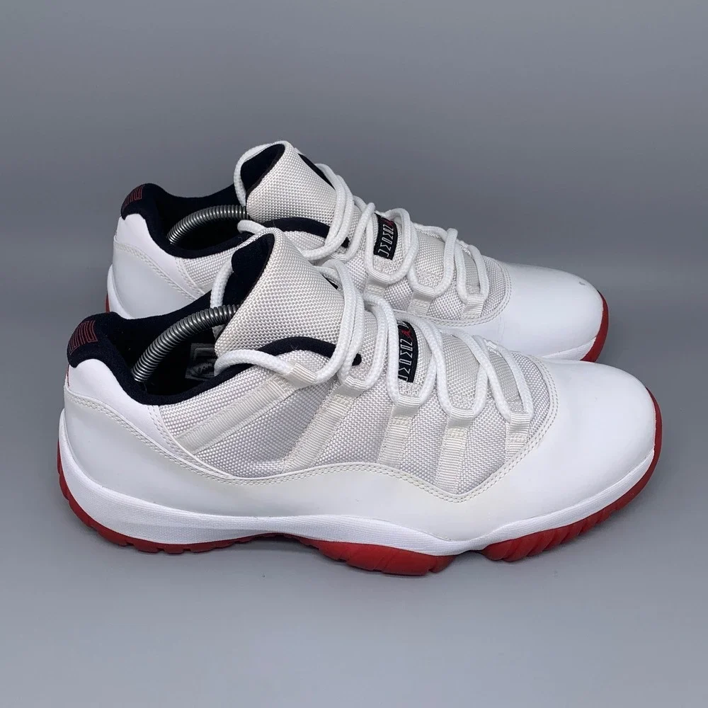Jordan 11 Retro Low Cherry White Red Basketball Shoes 528895-101 Men's Sz 12